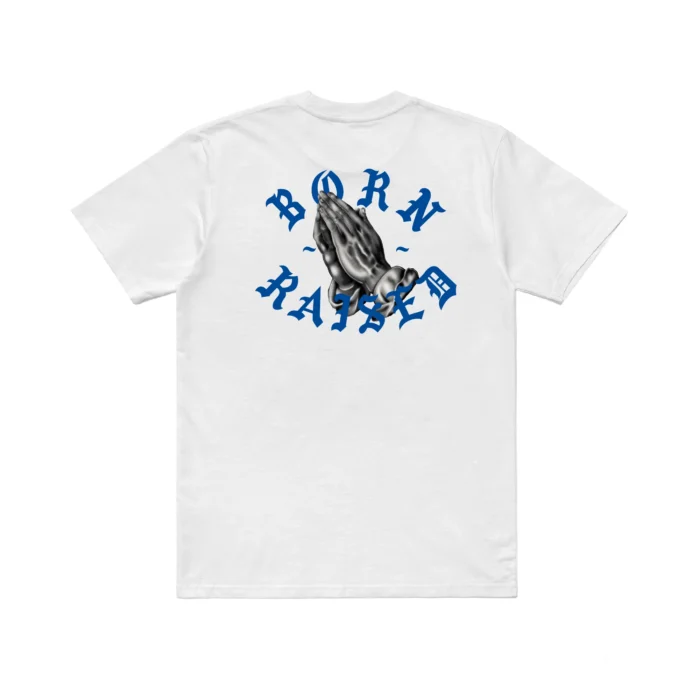 Born x Raised Praying Hands Rocker Tee