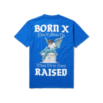 Born X Raised Stoned Angel Tee: Blue